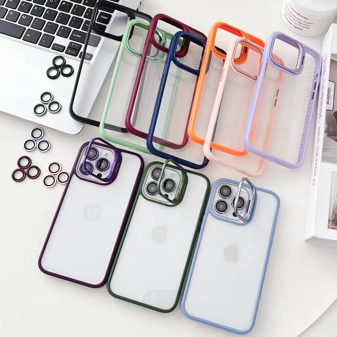 NATURAL TITANIUM METAL AIR SKIN WITH CAMERA RING & CAMERA STAND